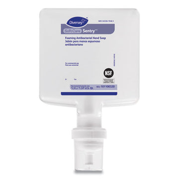 Diversey™ Soft Care Sentry Foaming Antibacterial Hand Soap, Fragrance-free, 1.3 L Cartridge Refill, 6-carton freeshipping - TVN Wholesale